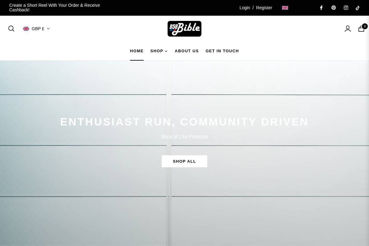 b58bible.com homepage screenshot