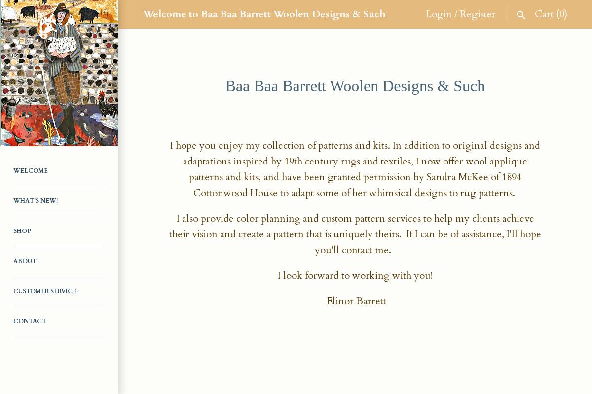baabaabarrett.com homepage screenshot