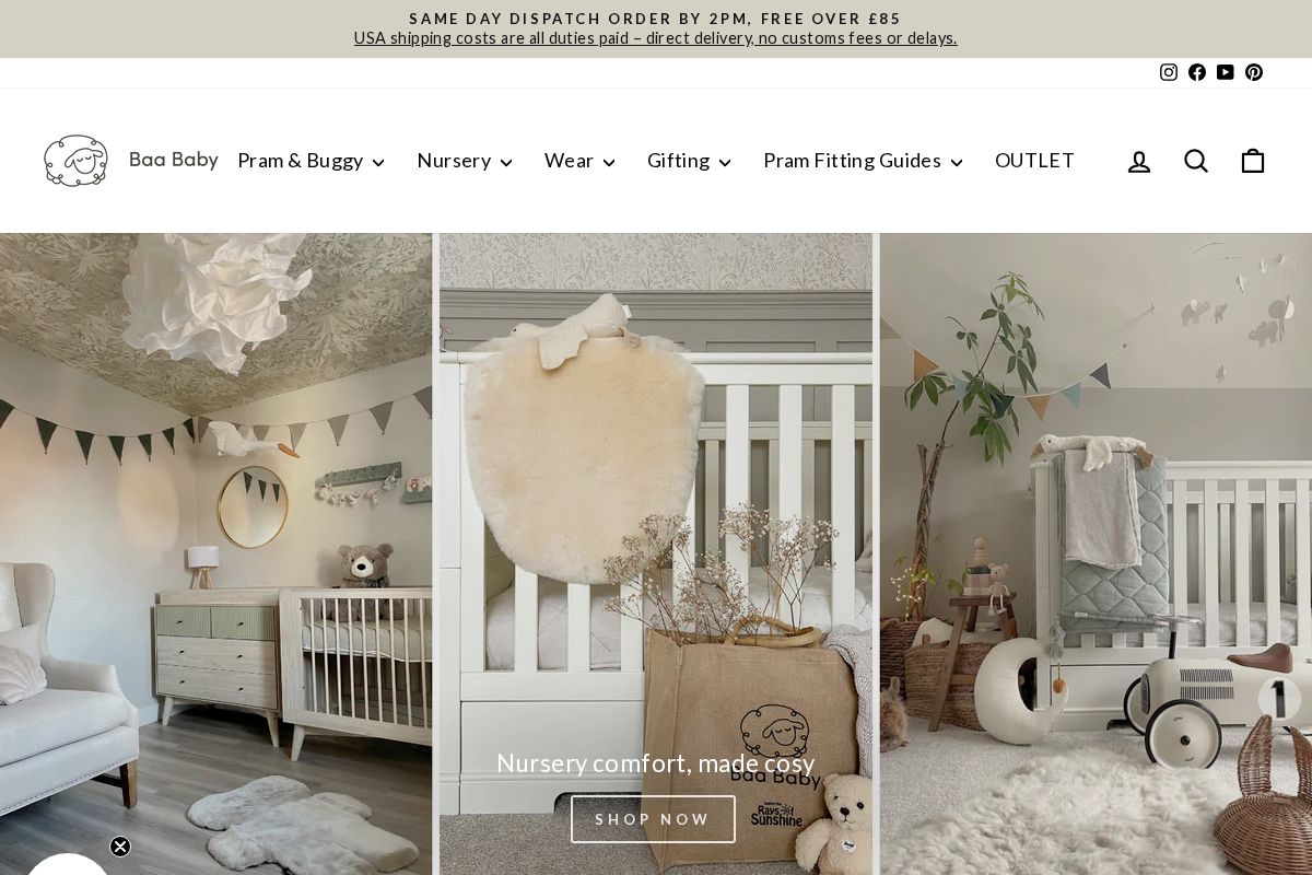 Baa Baby homepage screenshot