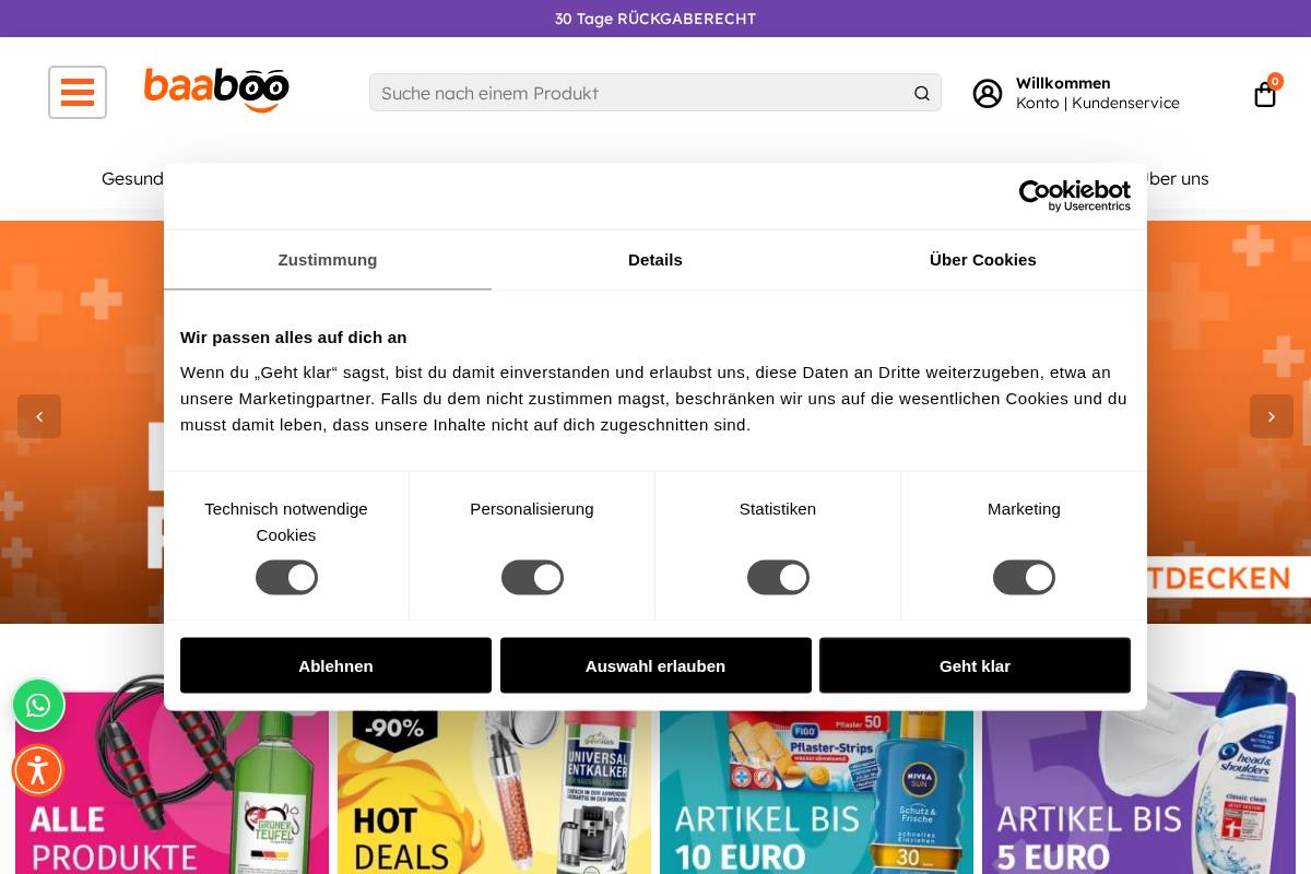 baaboo.com homepage screenshot