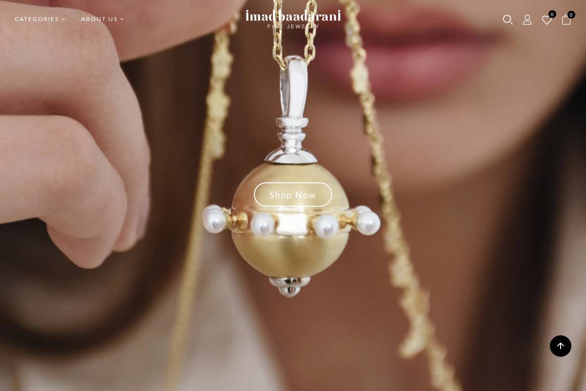 baadaranijewelry.com homepage screenshot