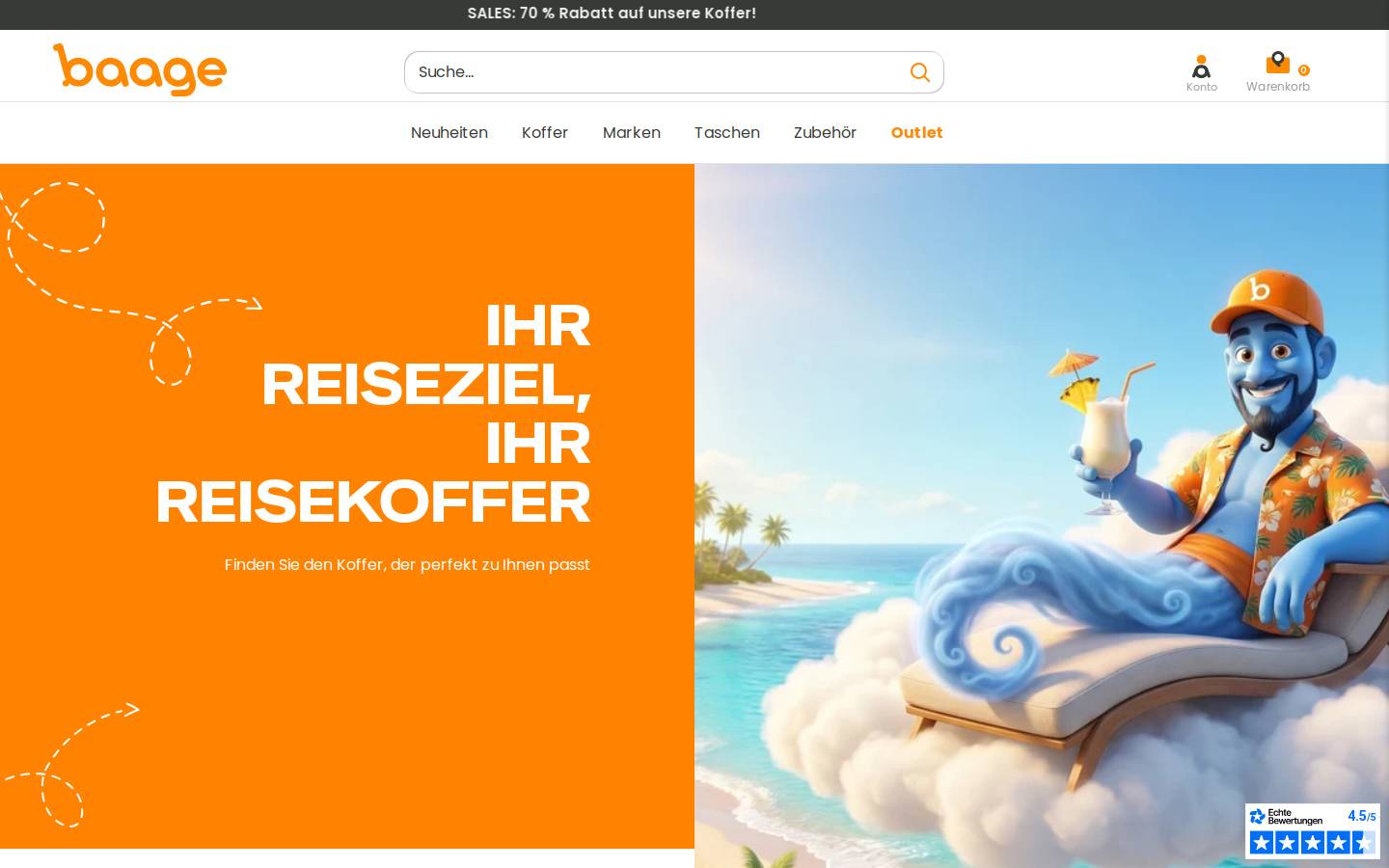 Baage homepage screenshot