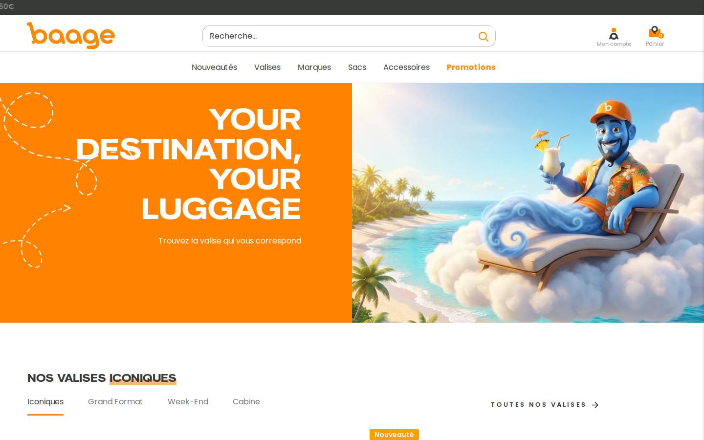 Baage homepage screenshot