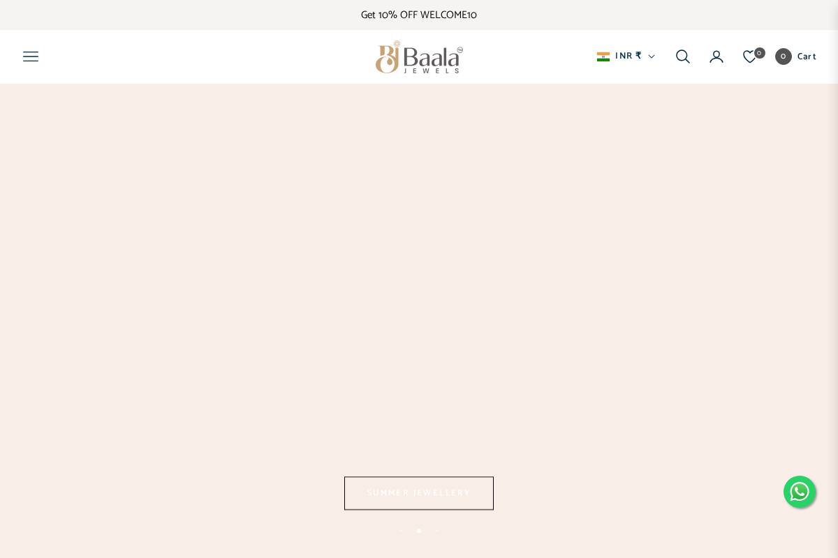 BaalaJewels homepage screenshot