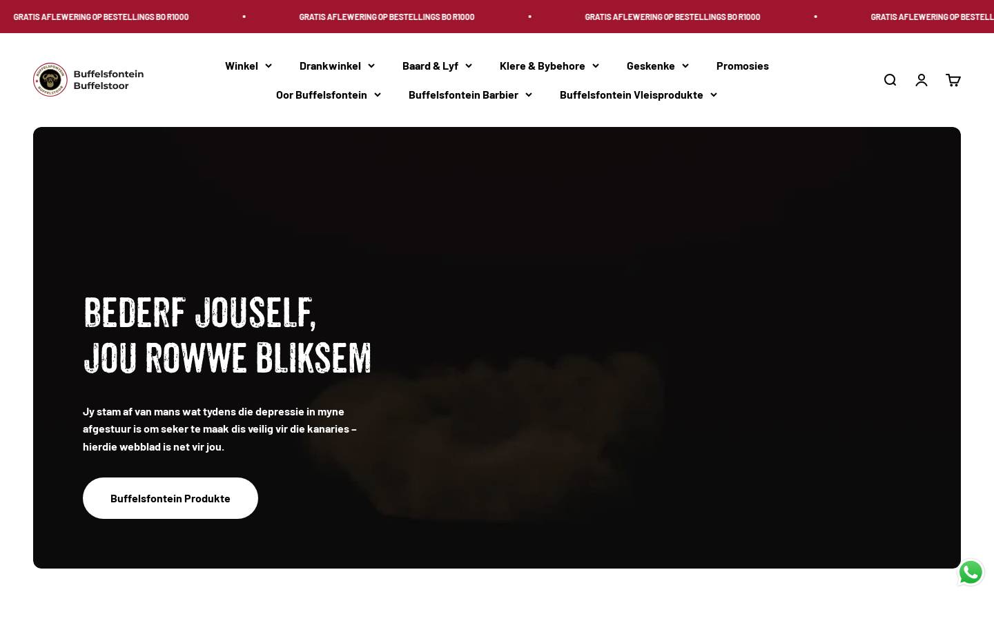 baard-olie.co.za homepage screenshot