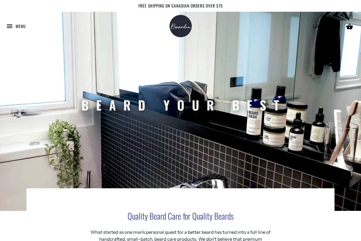 baarden.com homepage screenshot