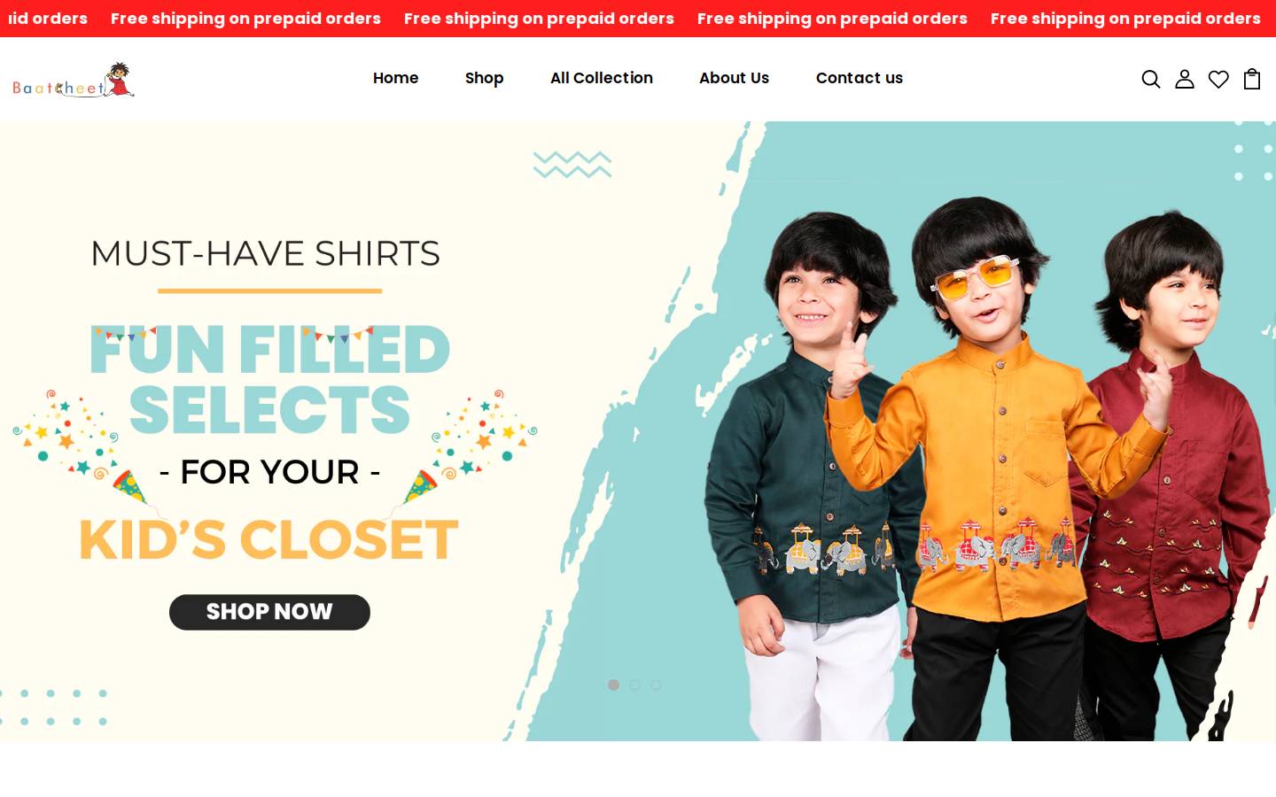 baatcheetkids.com homepage screenshot