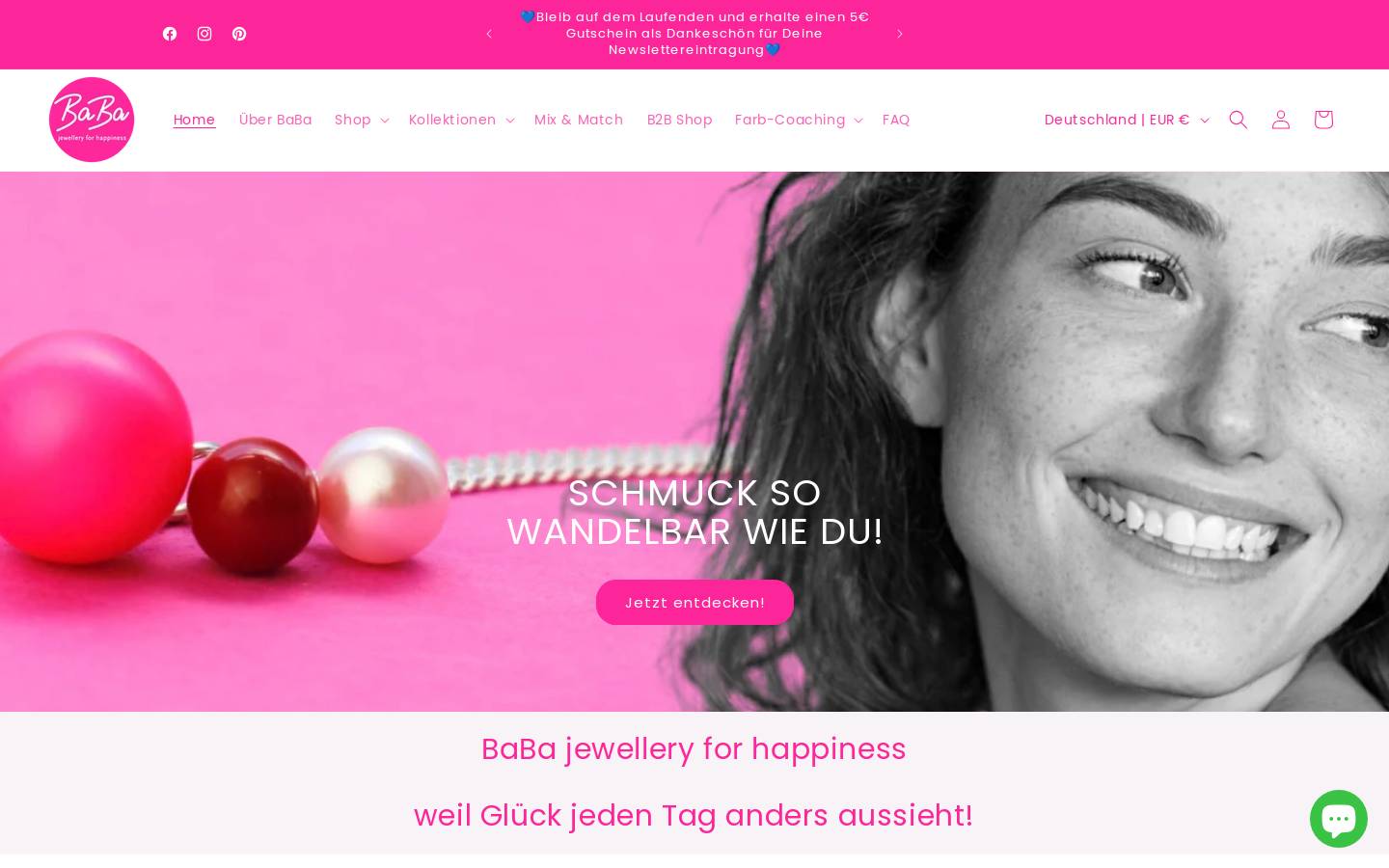 baba-jewellery.com homepage screenshot