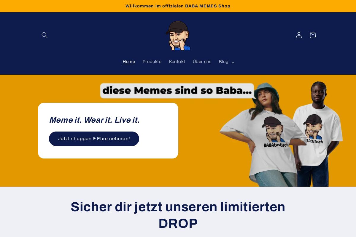Baba-Memes homepage screenshot