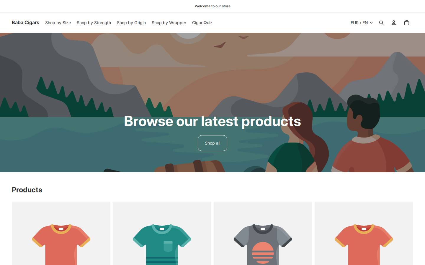 babacigars.com homepage screenshot