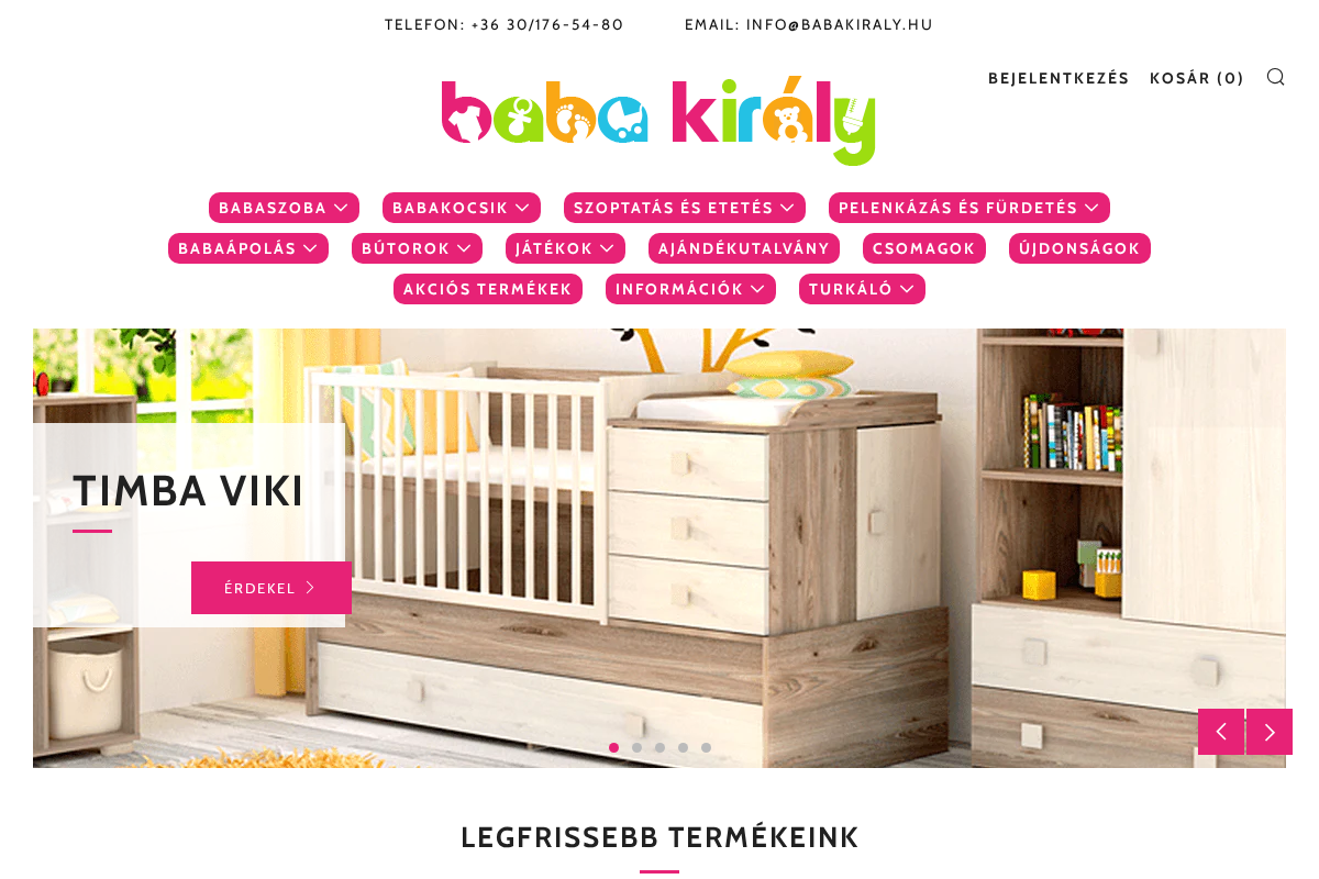 Baba Király homepage screenshot