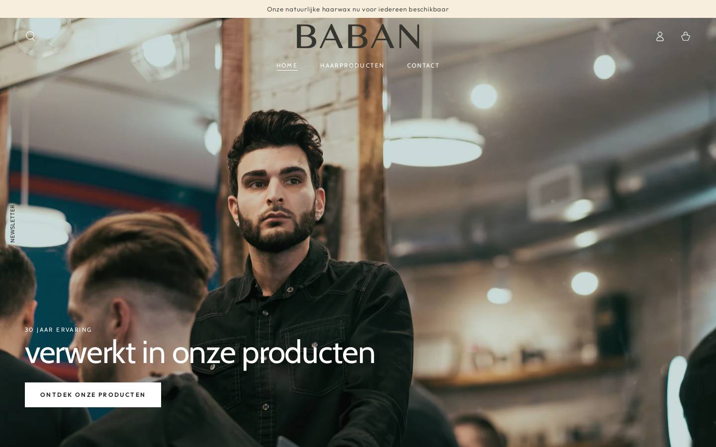 babanhair.nl homepage screenshot