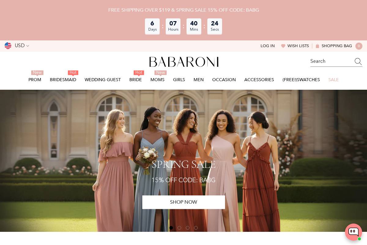 Babaroni homepage screenshot