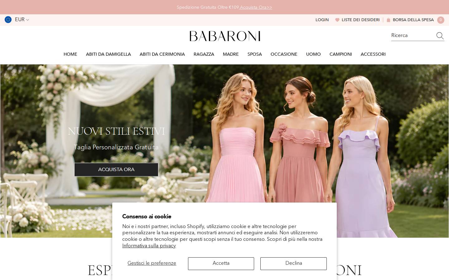 Babaroni homepage screenshot