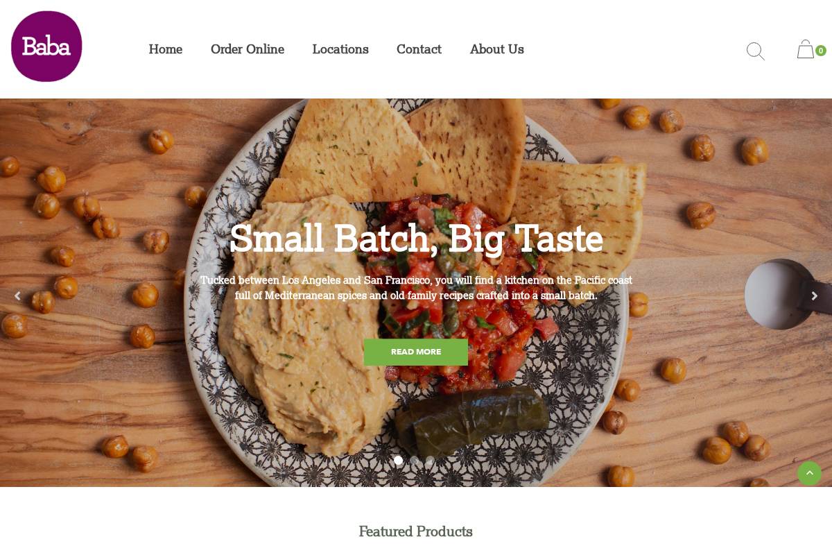 babasmallbatch.com homepage screenshot