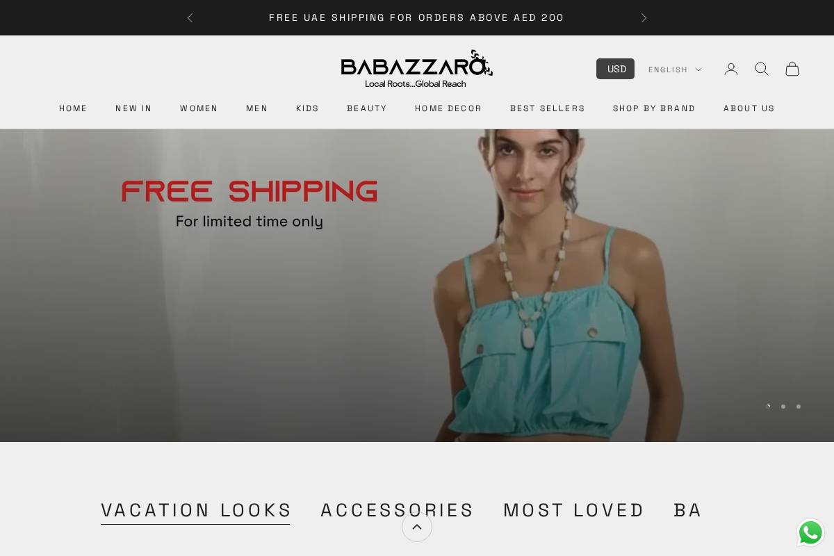 Babazzaro homepage screenshot