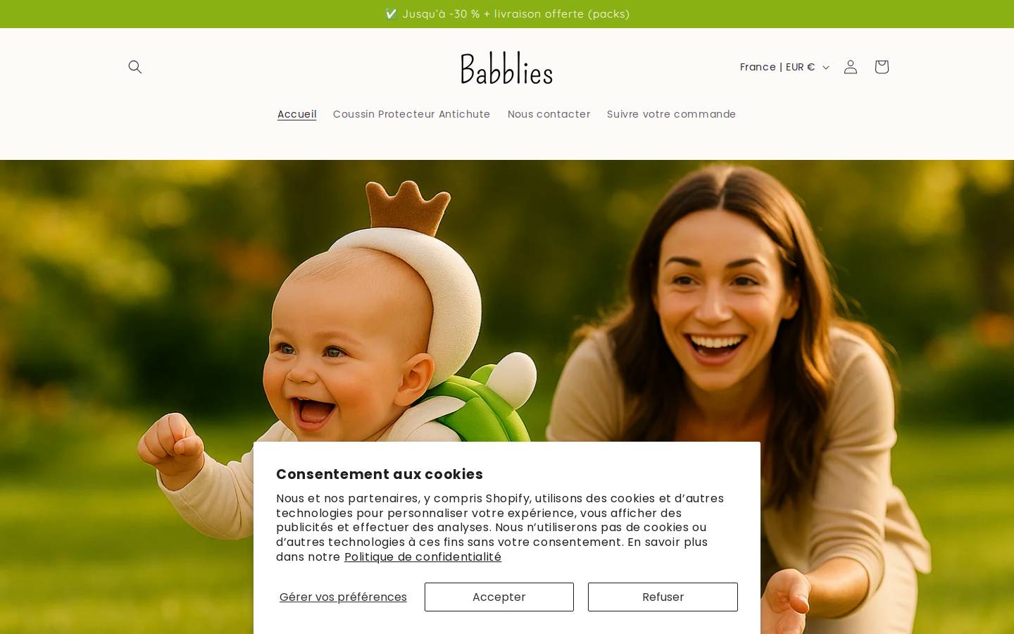 babblies.shop homepage screenshot