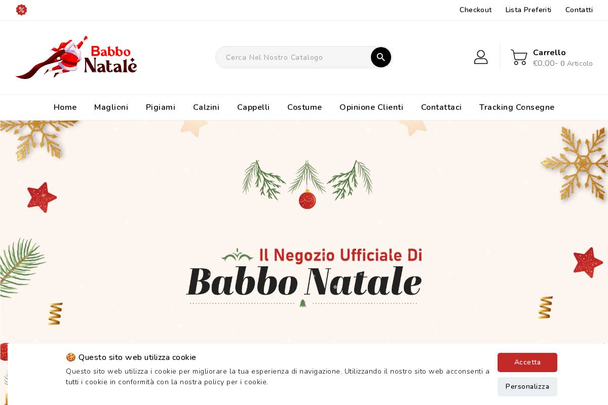 Babbo Natale homepage screenshot