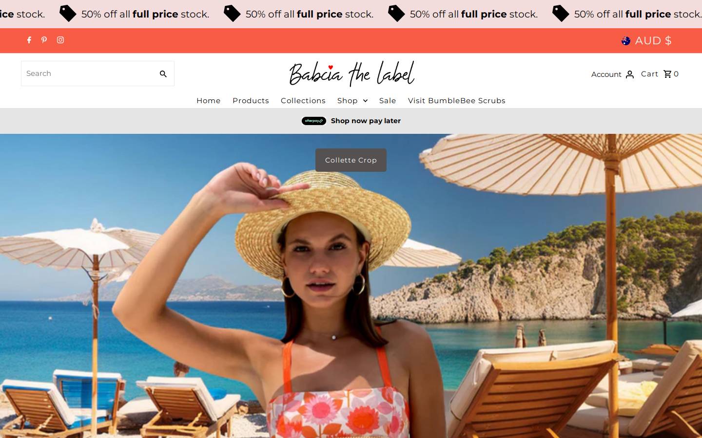 babciathelabel.com homepage screenshot