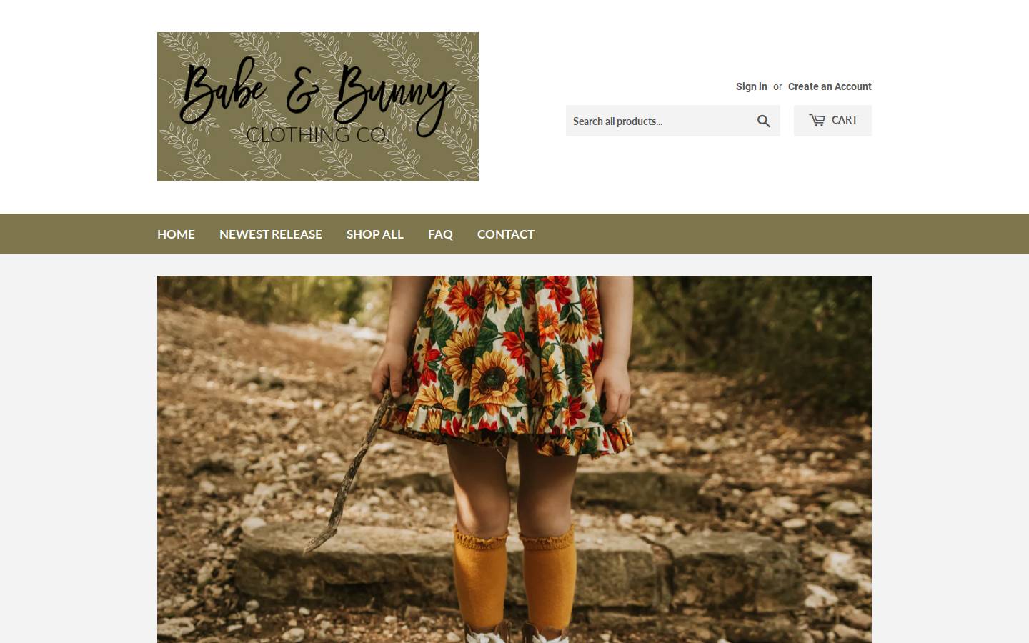 babeandbunny.com homepage screenshot