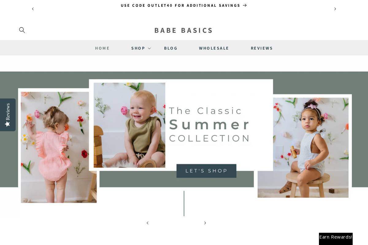 babebasics.com homepage screenshot