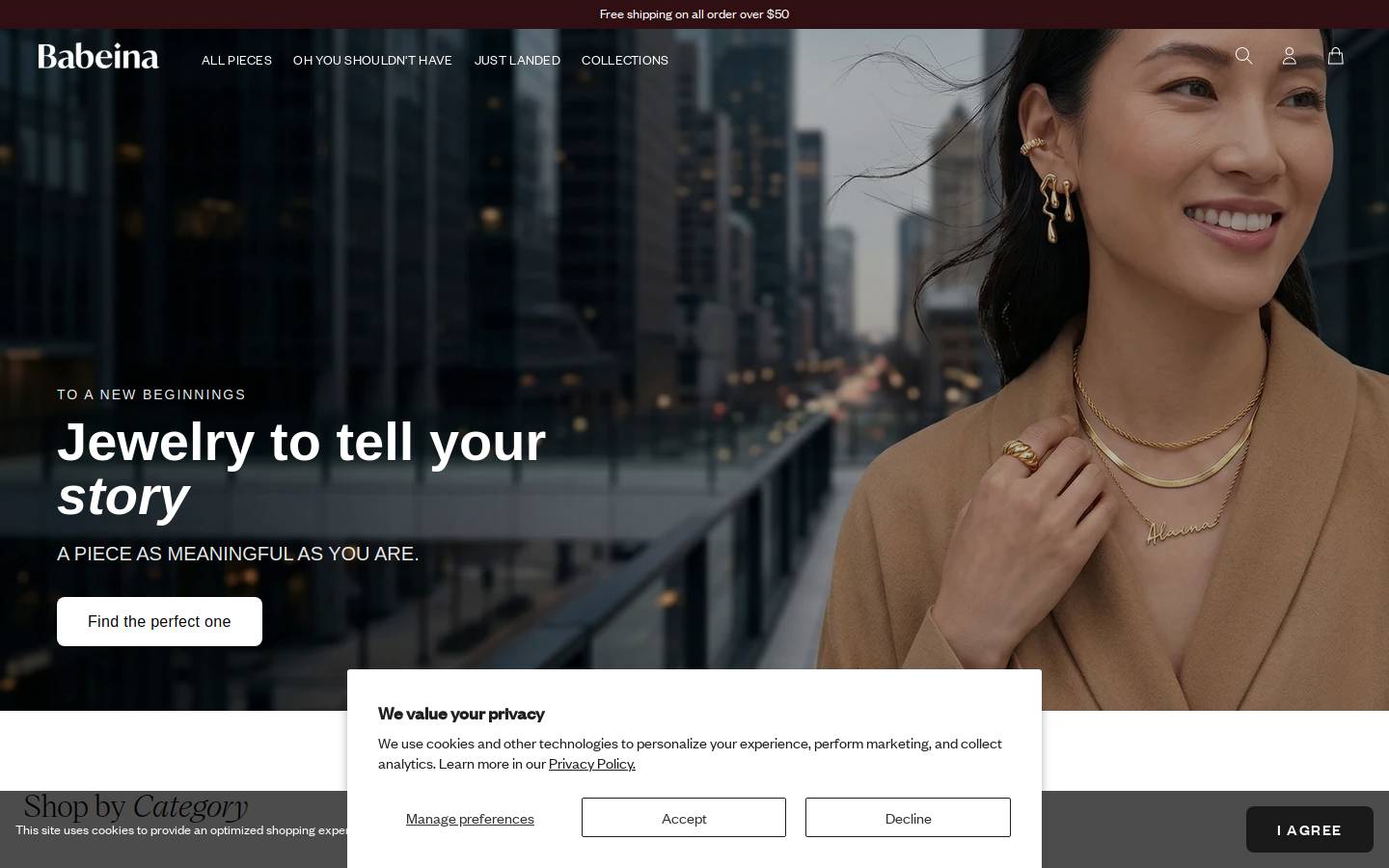 babeina.com homepage screenshot
