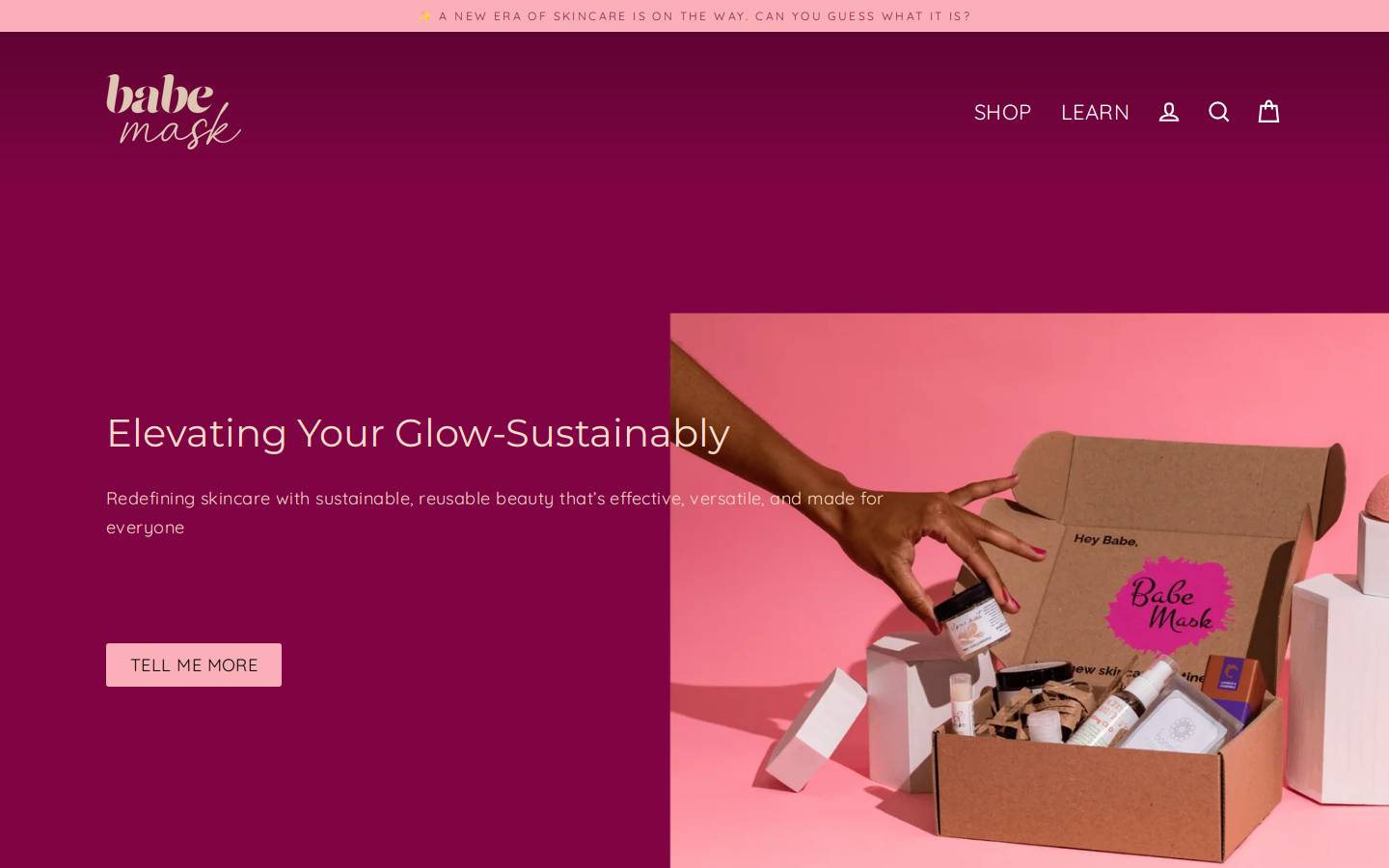 babemask.com homepage screenshot