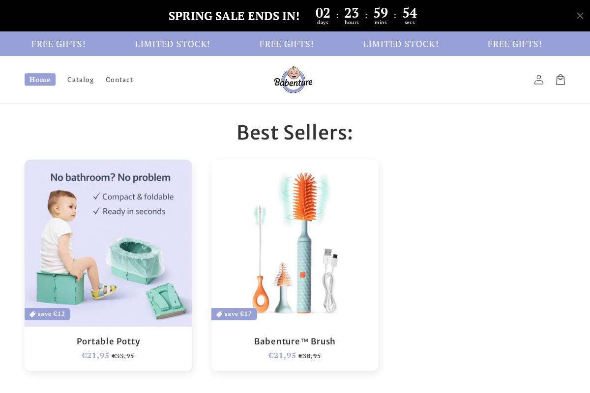 babenture.com homepage screenshot