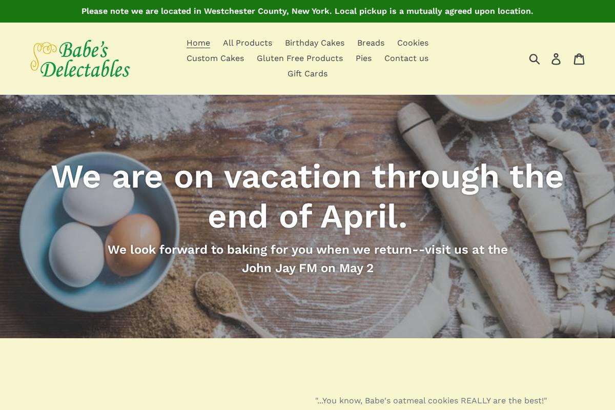babesdelectables.com homepage screenshot