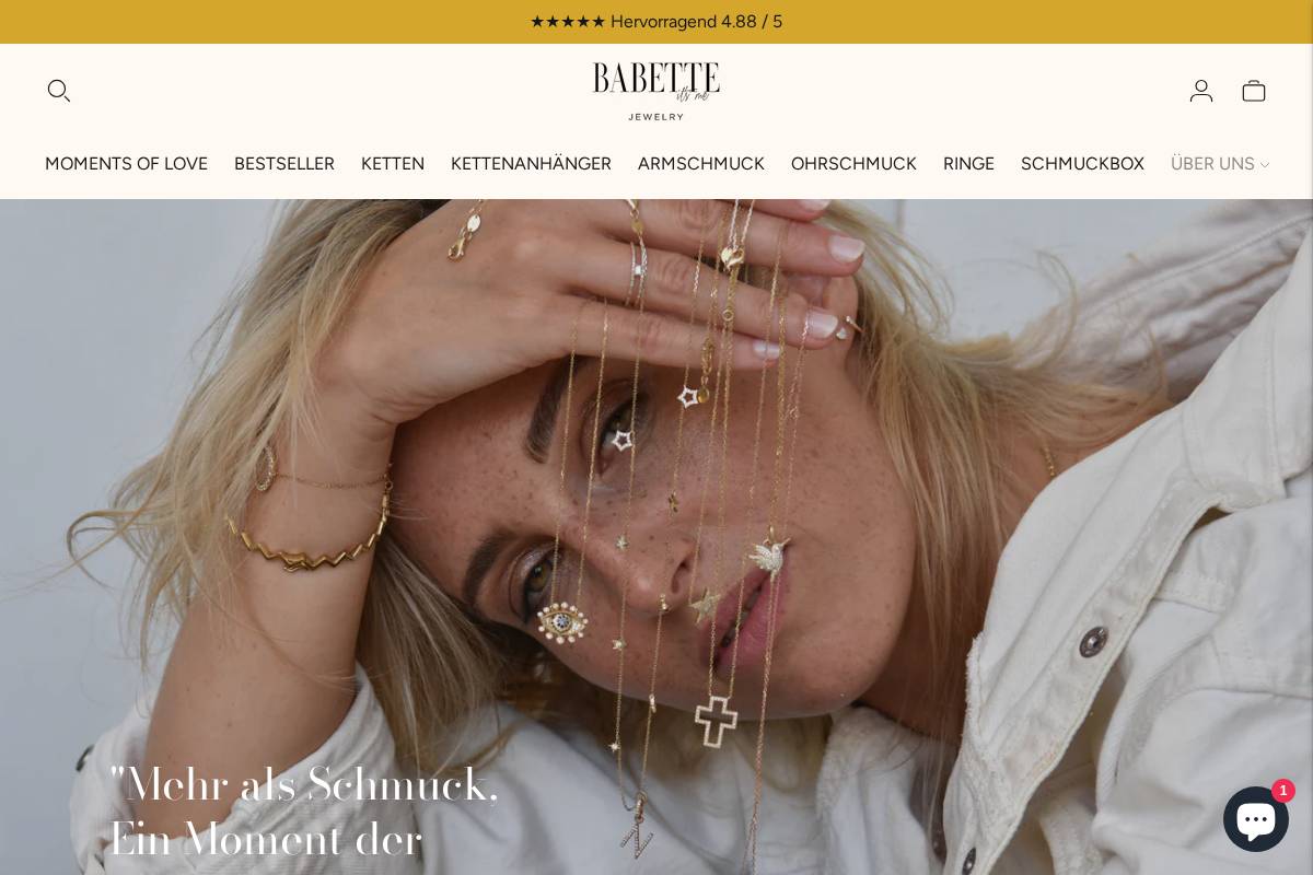 babette-its-me-jewelry.de homepage screenshot