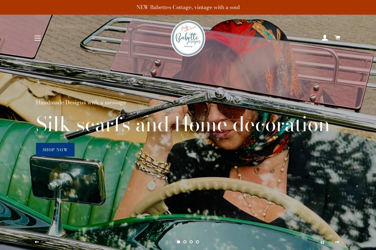 babettedesigns.be homepage screenshot