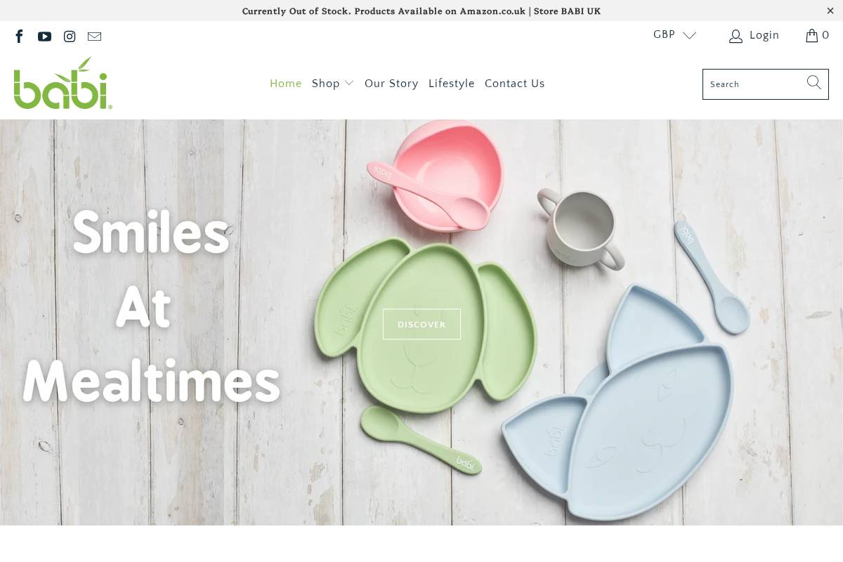 babi.co.uk homepage screenshot