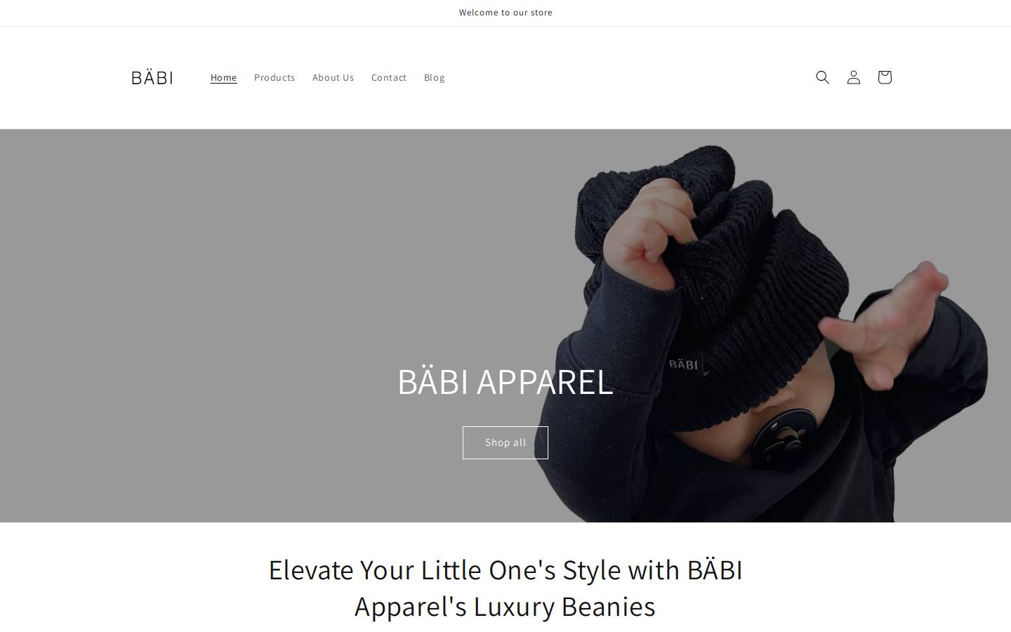 babiapparel.com homepage screenshot