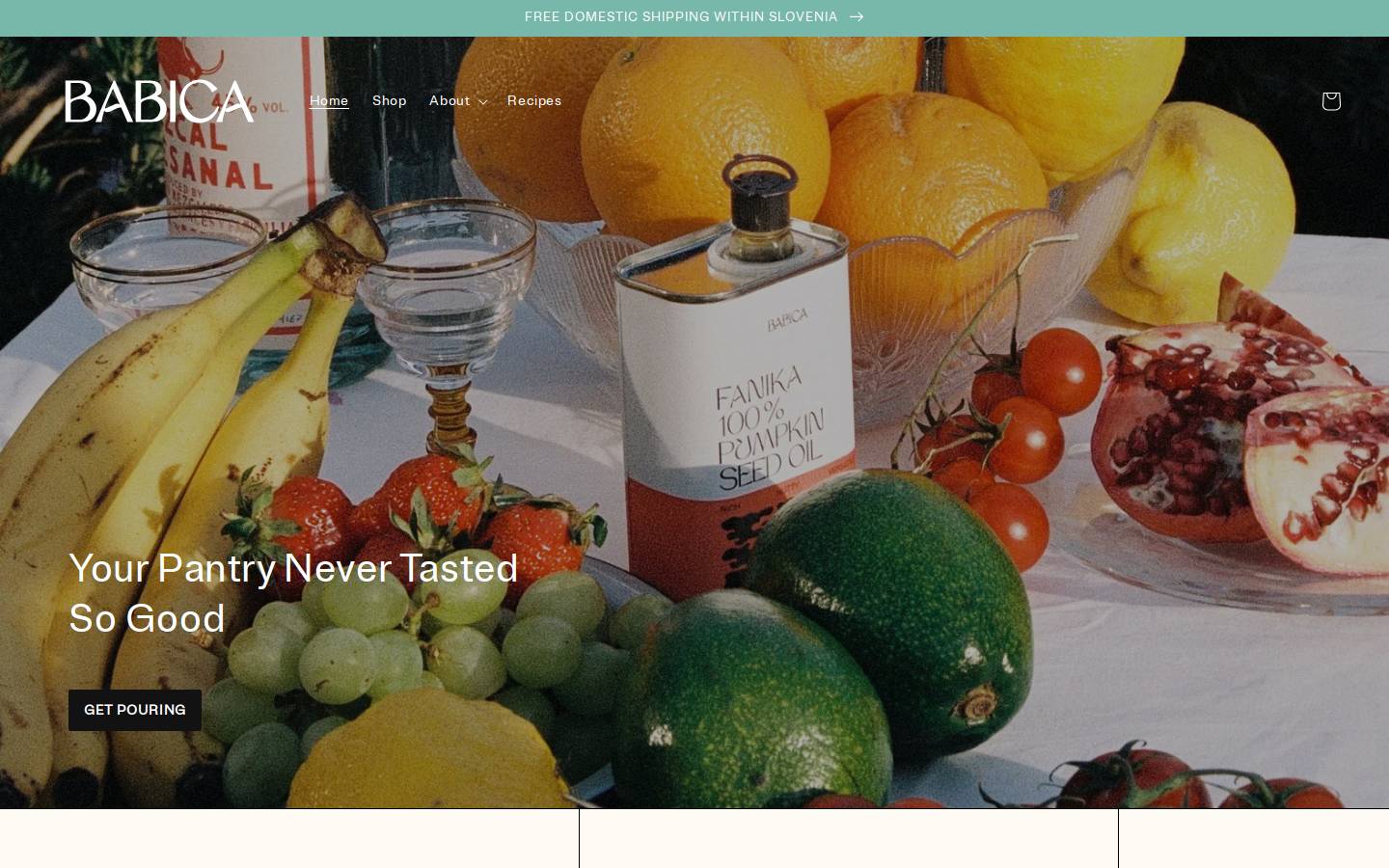 Babica Oil homepage screenshot