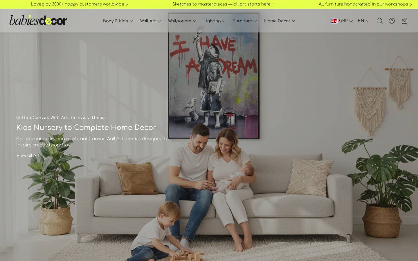 BabiesDecor homepage screenshot