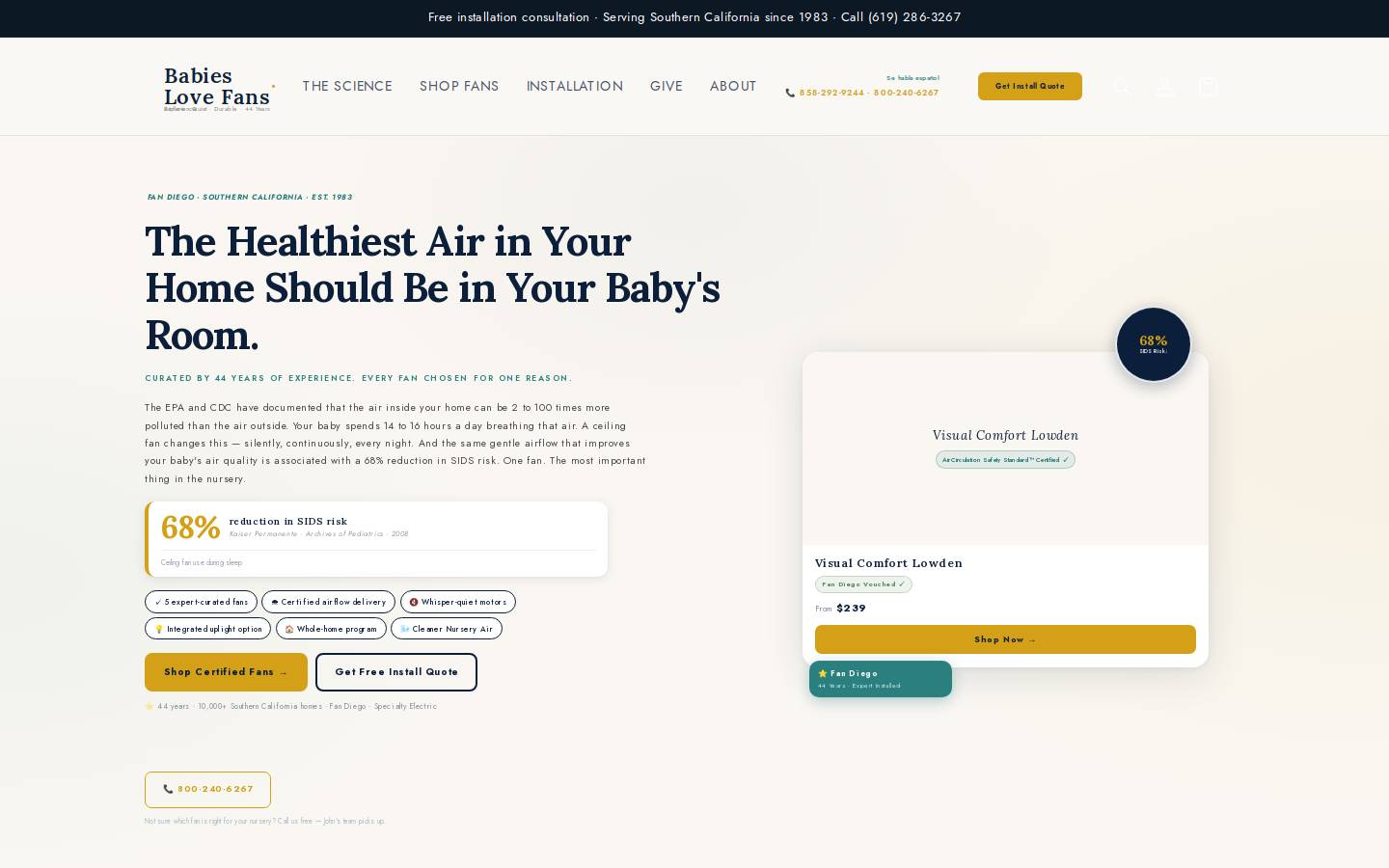 babieslovefans.com homepage screenshot