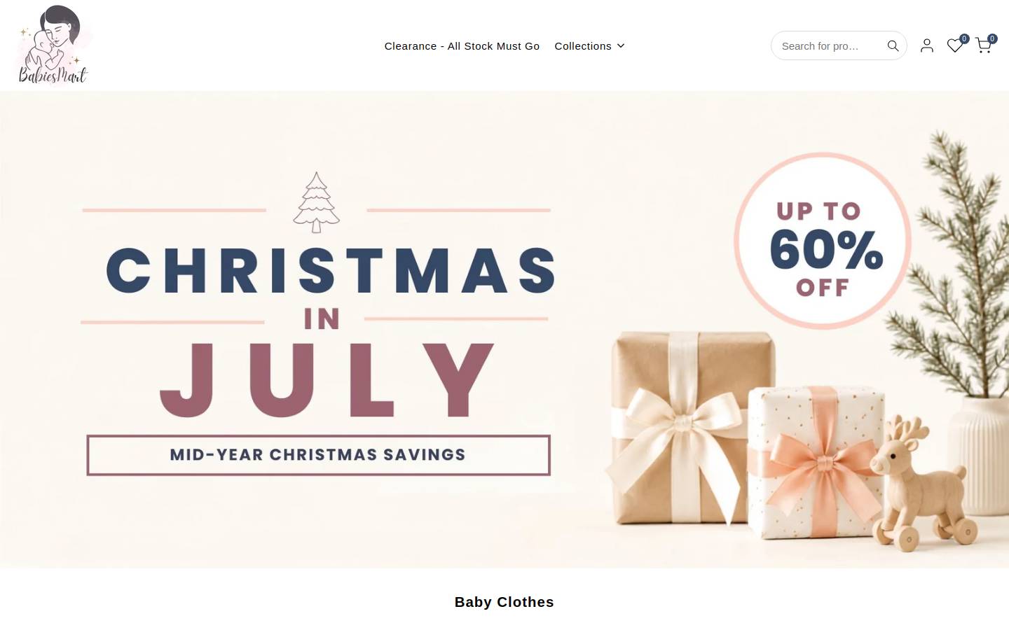 BabiesMart homepage screenshot