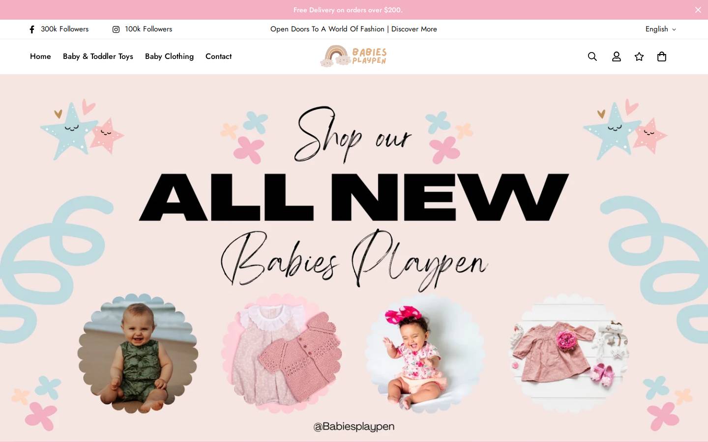 babiesplaypen.com homepage screenshot