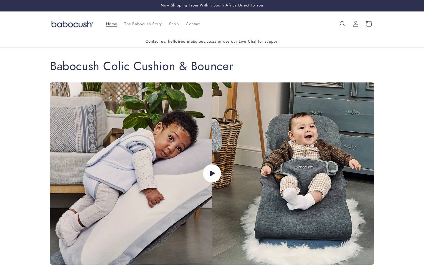babocush.co.za homepage screenshot