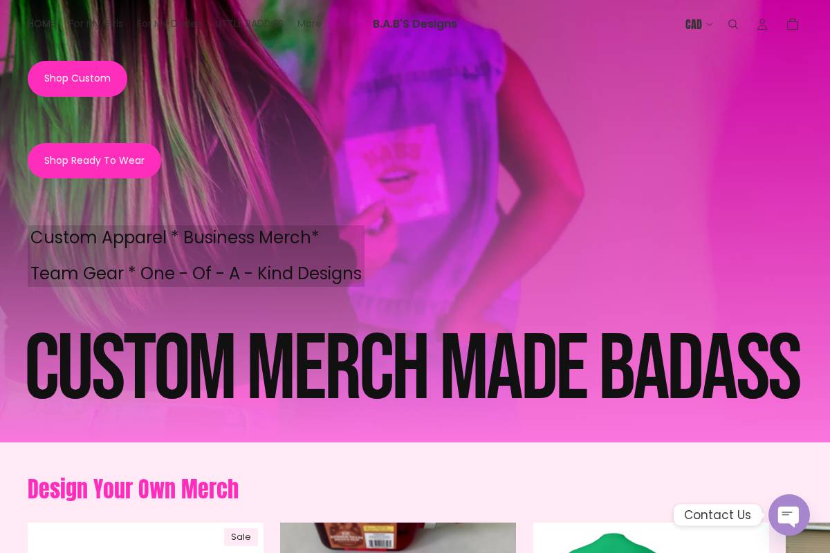 babslady.com homepage screenshot