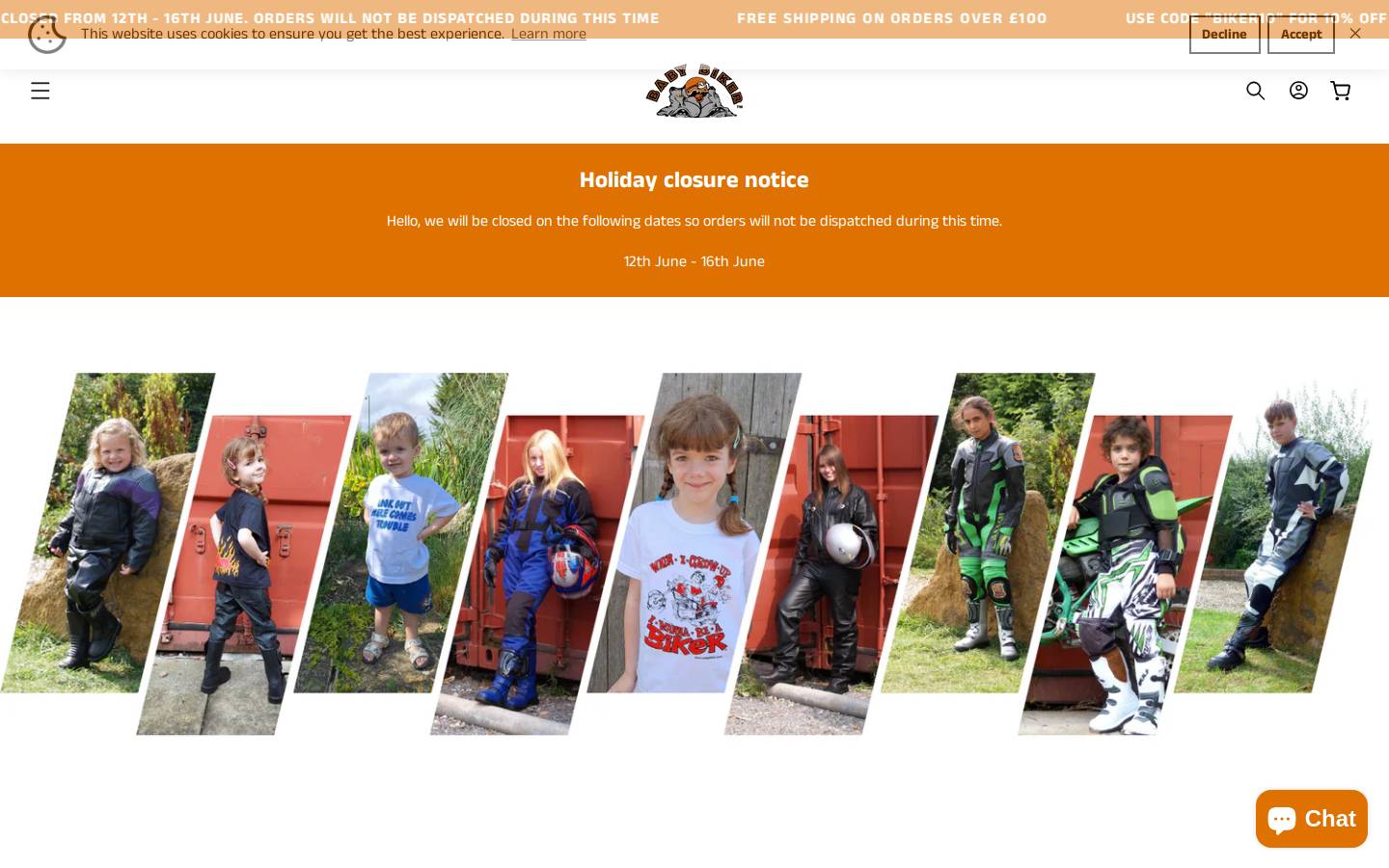 Baby Biker homepage screenshot