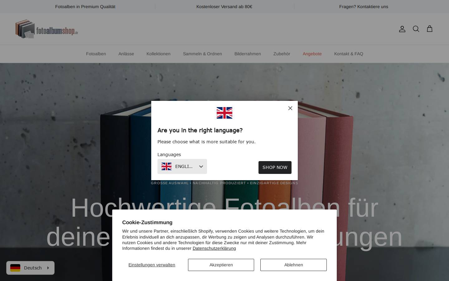 babyalben.de homepage screenshot