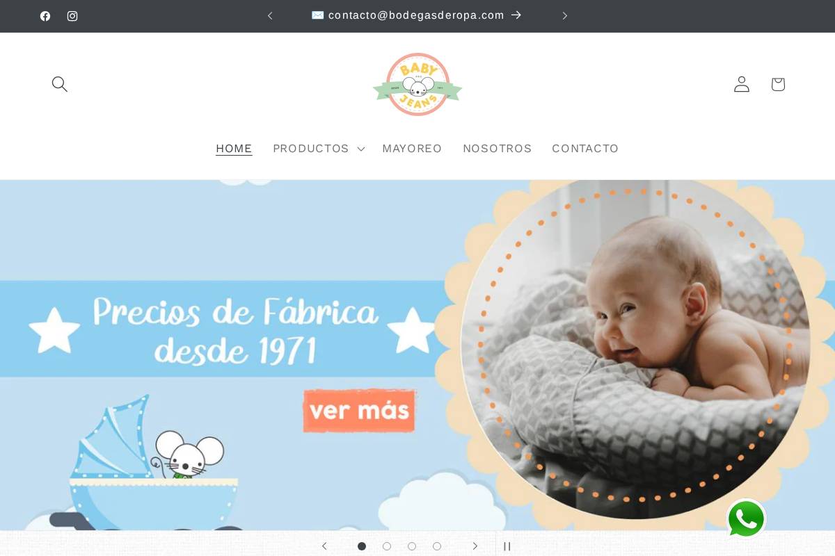 babyandjeans.com homepage screenshot