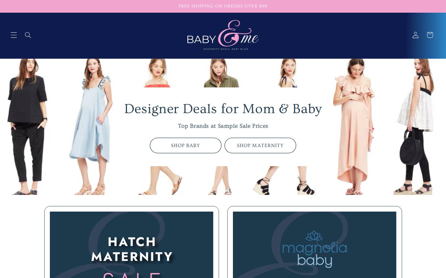 babyandmeshop.com homepage screenshot