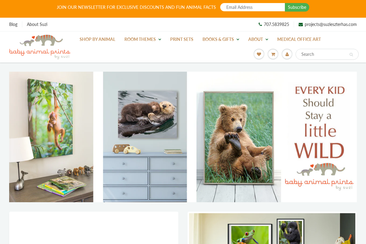 Baby Animal Prints by Suzi homepage screenshot