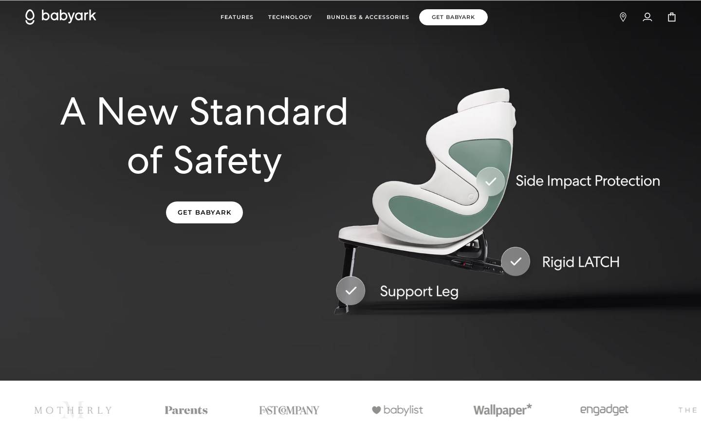 Babyark homepage screenshot