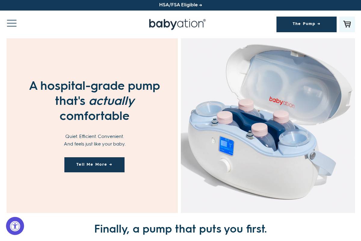 babyation.com homepage screenshot