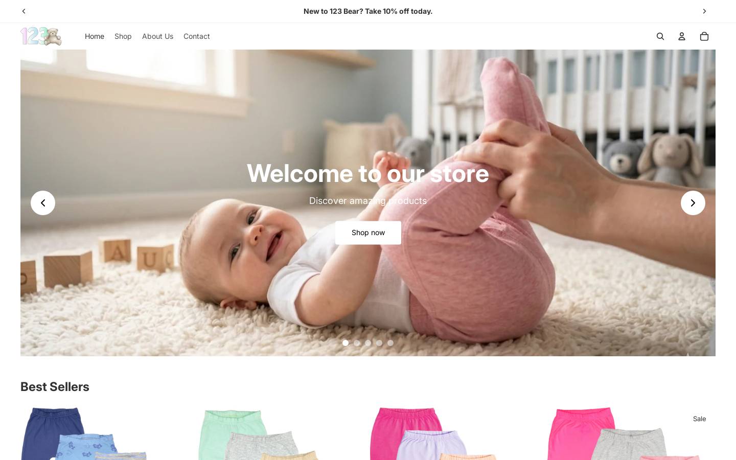 babybear123.com homepage screenshot