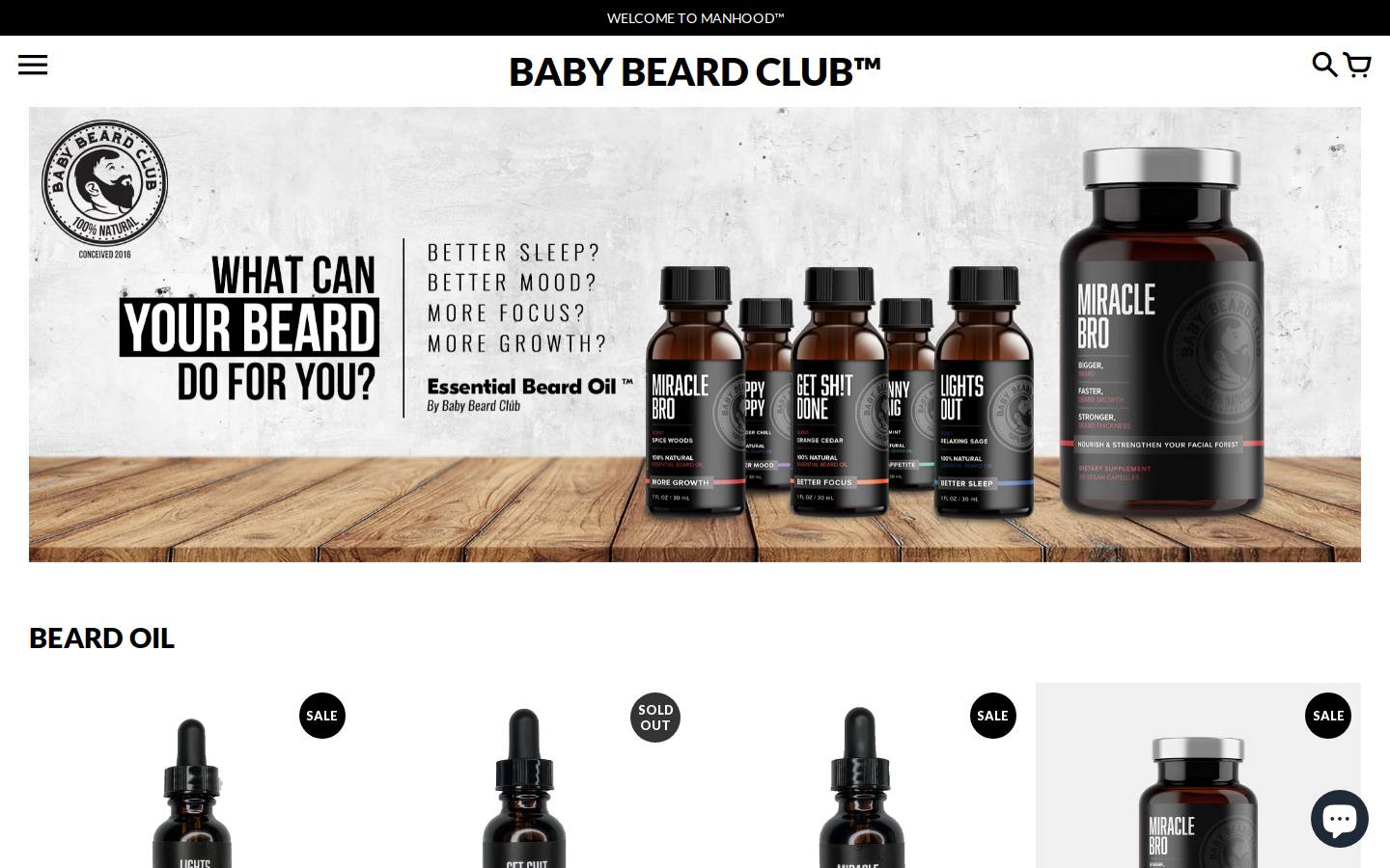 babybeardclub.com homepage screenshot