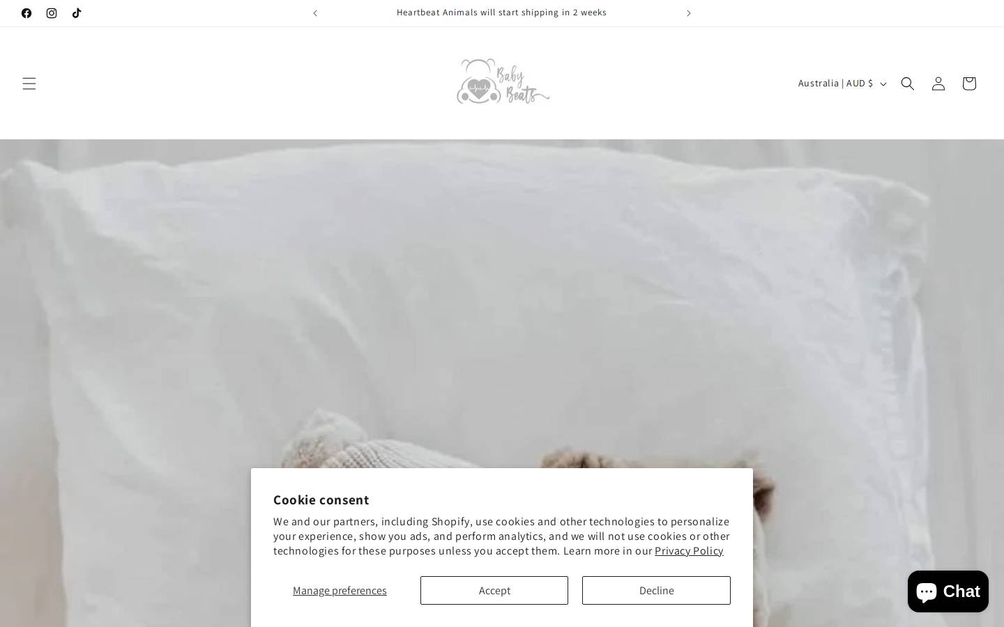babybeats.com.au homepage screenshot